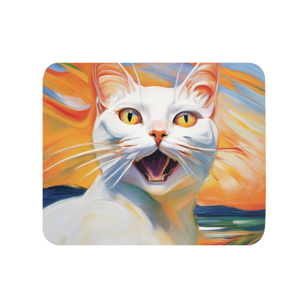 PugMug Custom White Companion Cat Mouse Pad