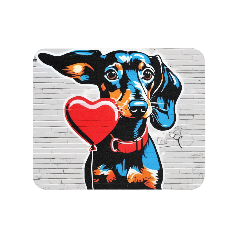 PugMug Custom Black Dachshund Mouse Pad