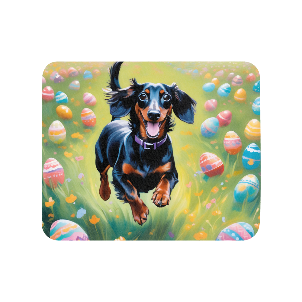 PugMug Custom Black Dachshund Mouse Pad