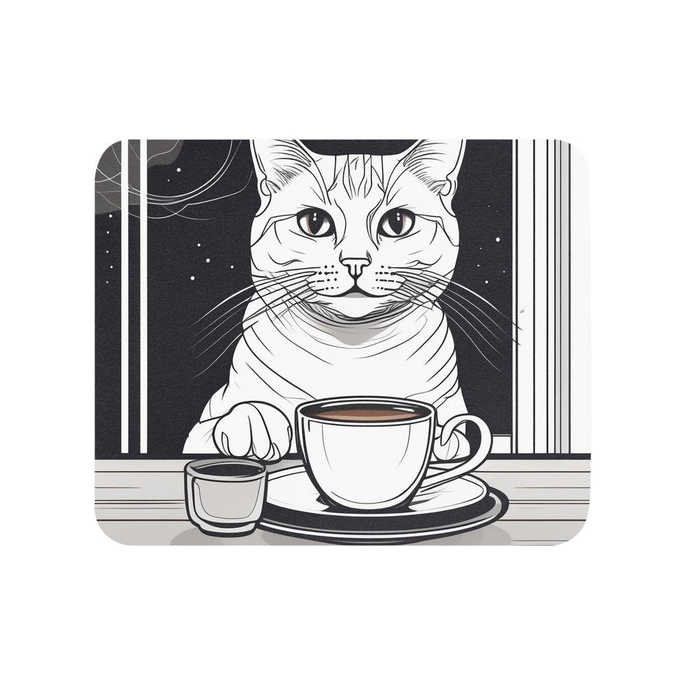 PugMug Custom White Companion Cat Mouse Pad