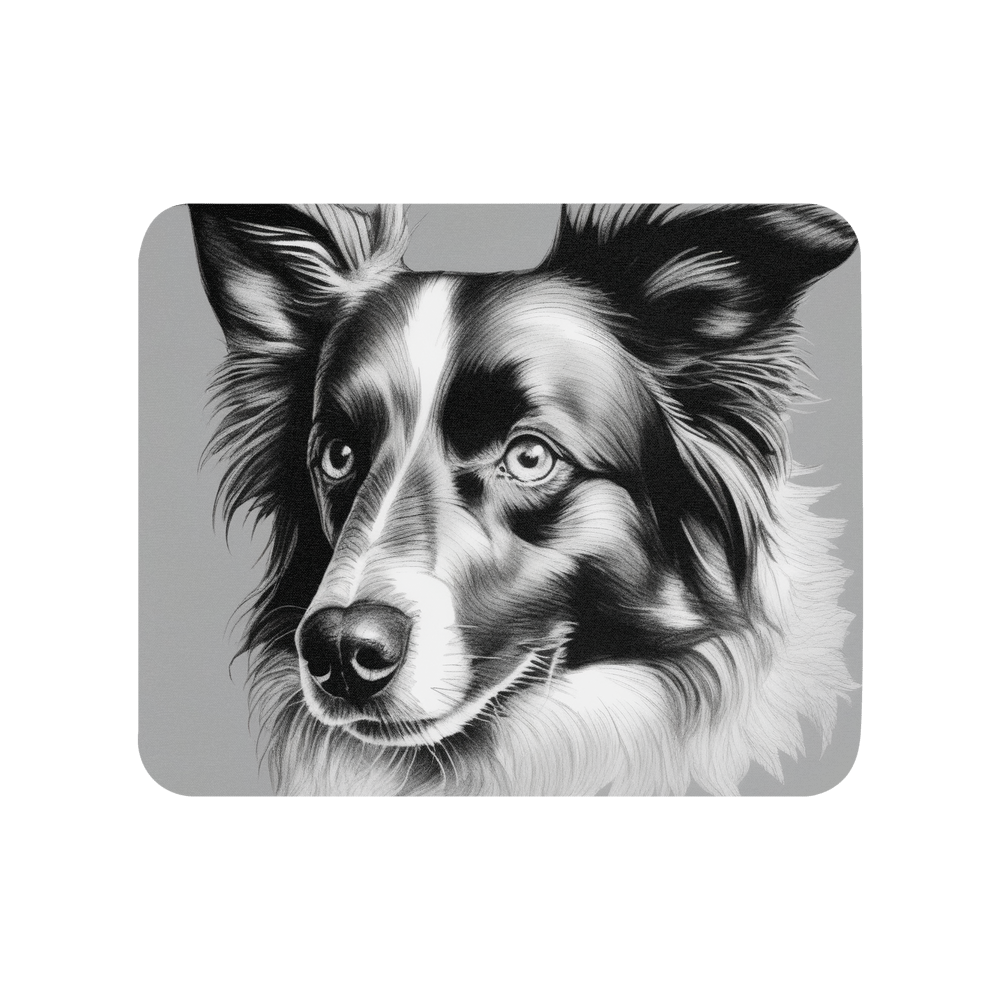 PugMug Custom Blue Merle Border Collie Mouse Pad