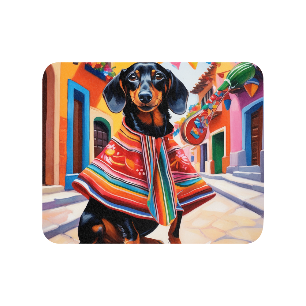 PugMug Custom Black Dachshund Mouse Pad