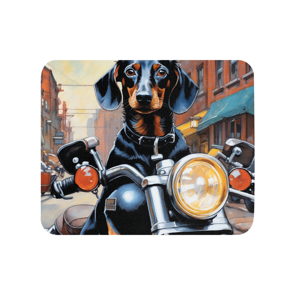 PugMug Custom Black Dachshund Mouse Pad