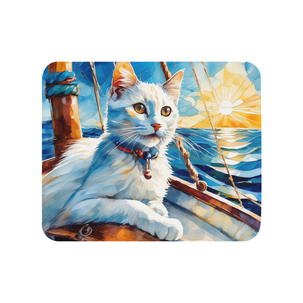 PugMug Custom White Companion Cat Mouse Pad