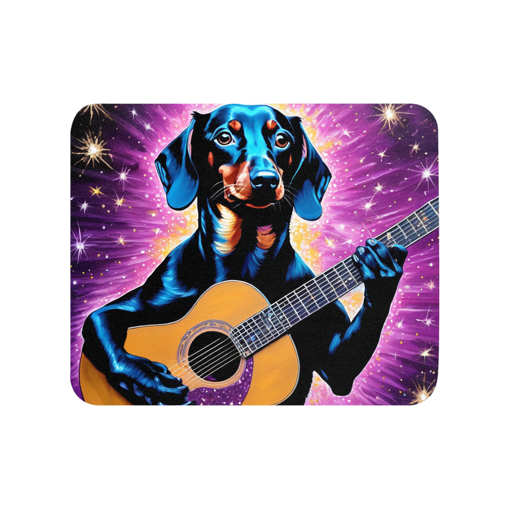 PugMug Custom Black Dachshund Mouse Pad