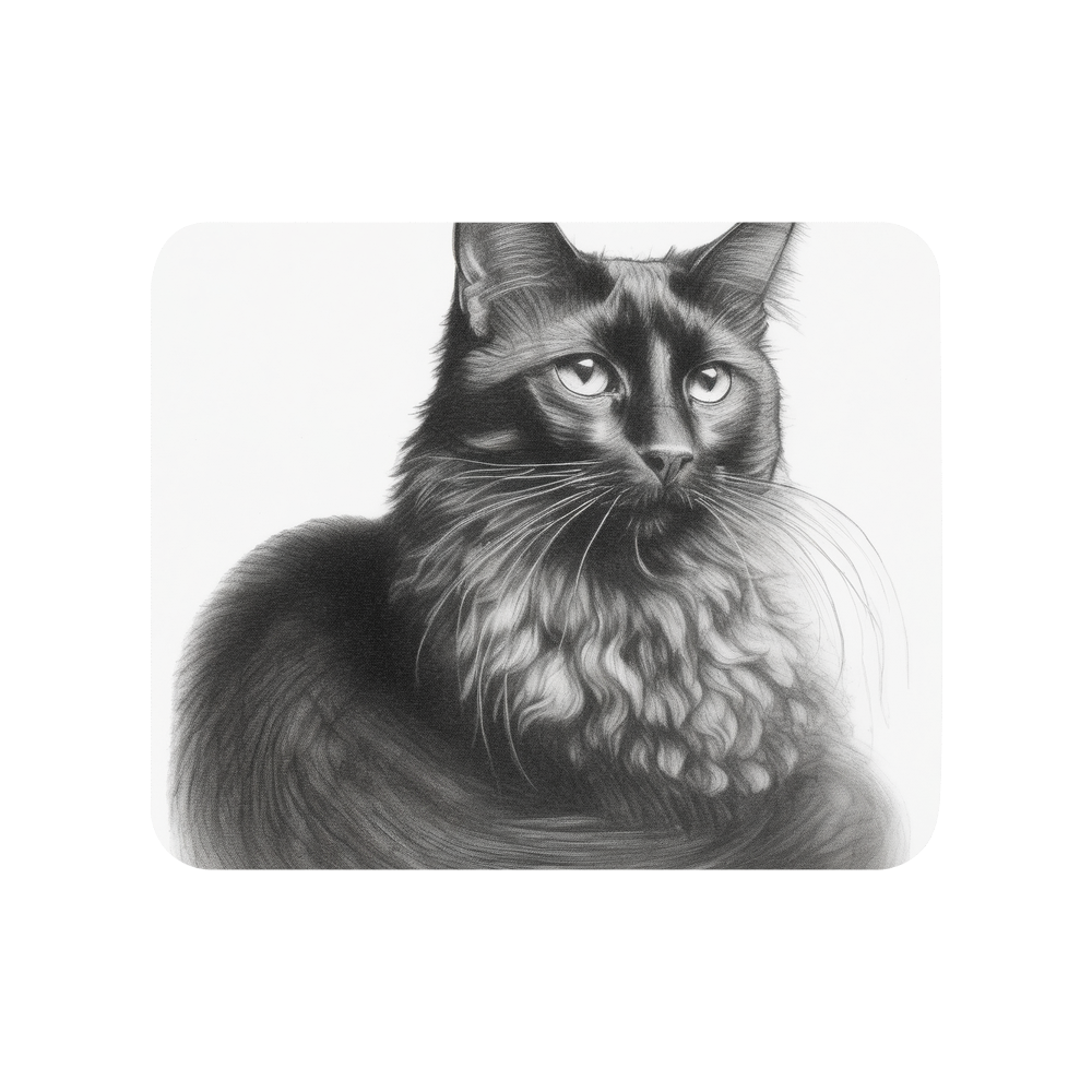 PugMug Custom Black Companion Cat Mouse Pad