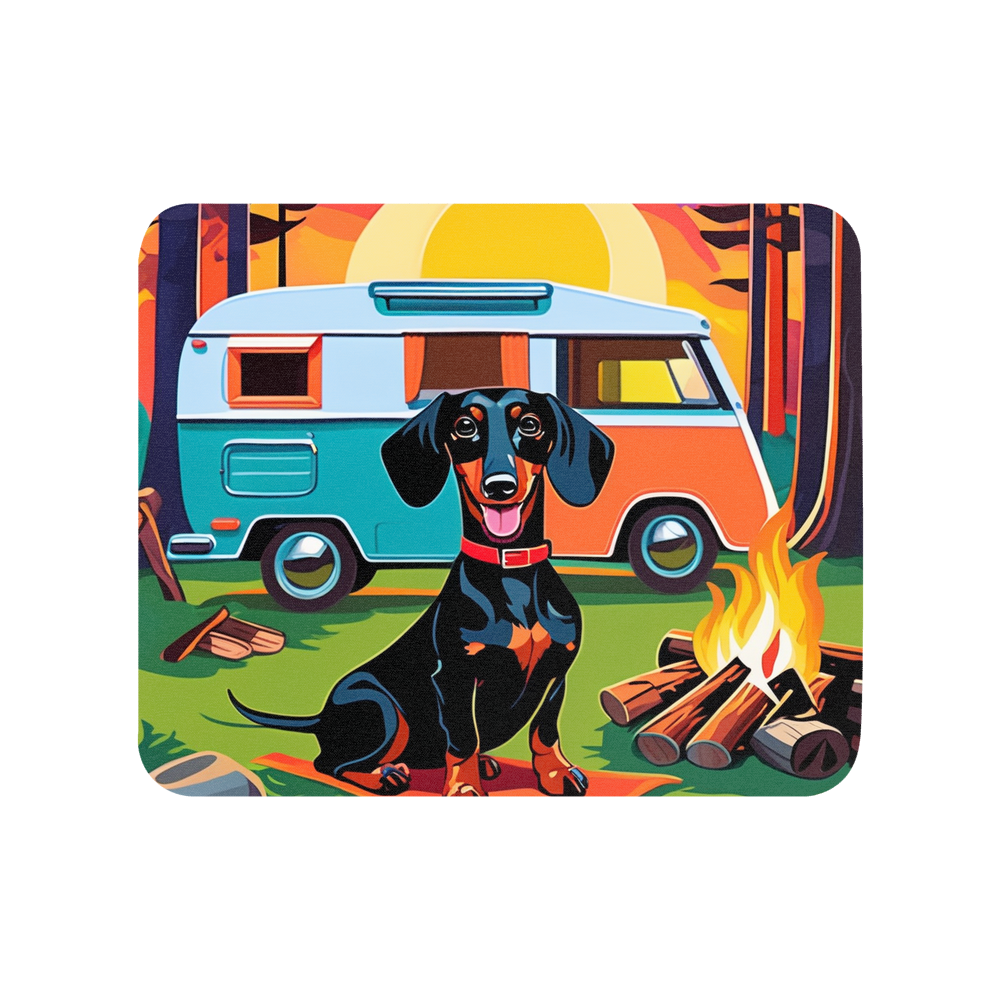 PugMug Custom Black Dachshund Mouse Pad