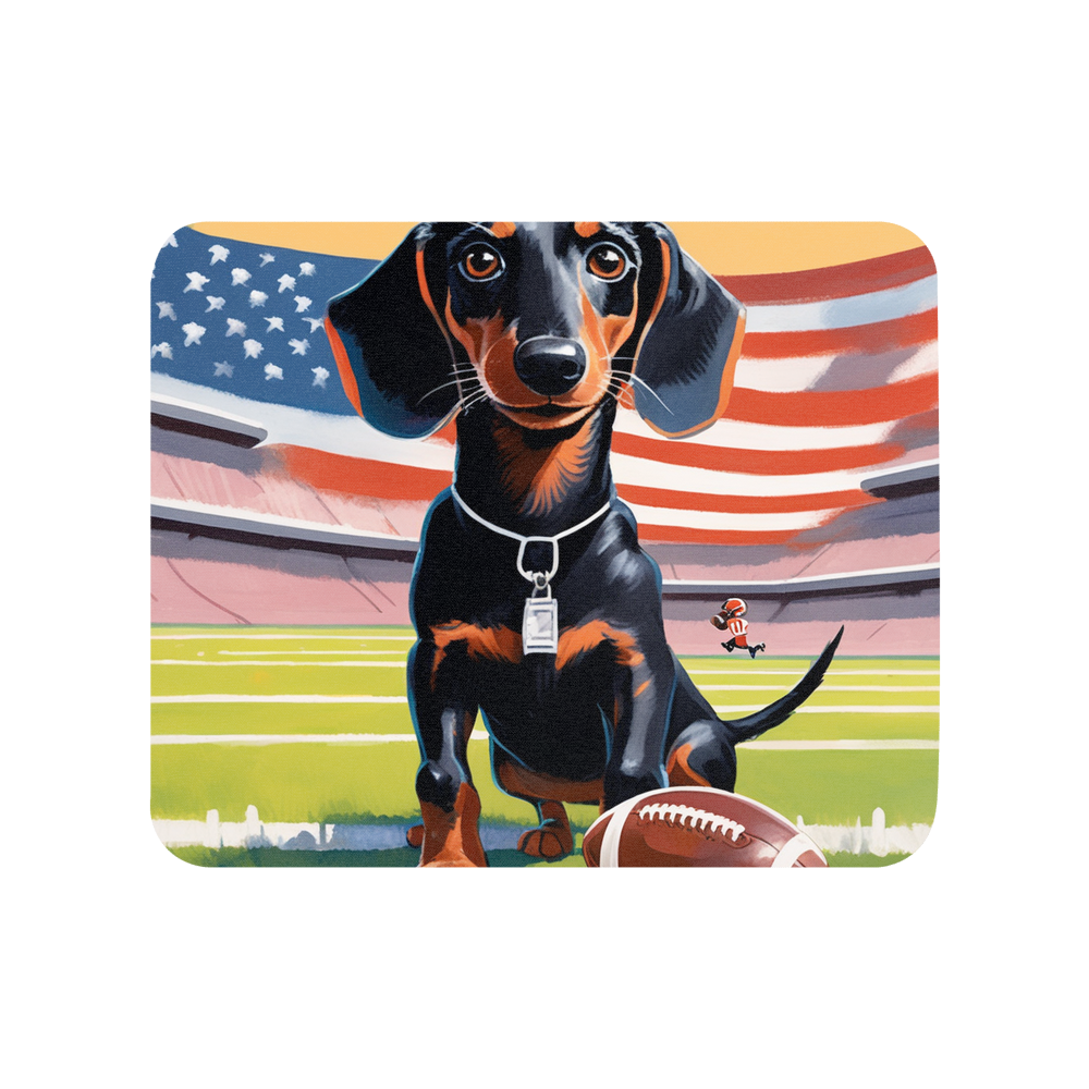 PugMug Custom Black Dachshund Mouse Pad