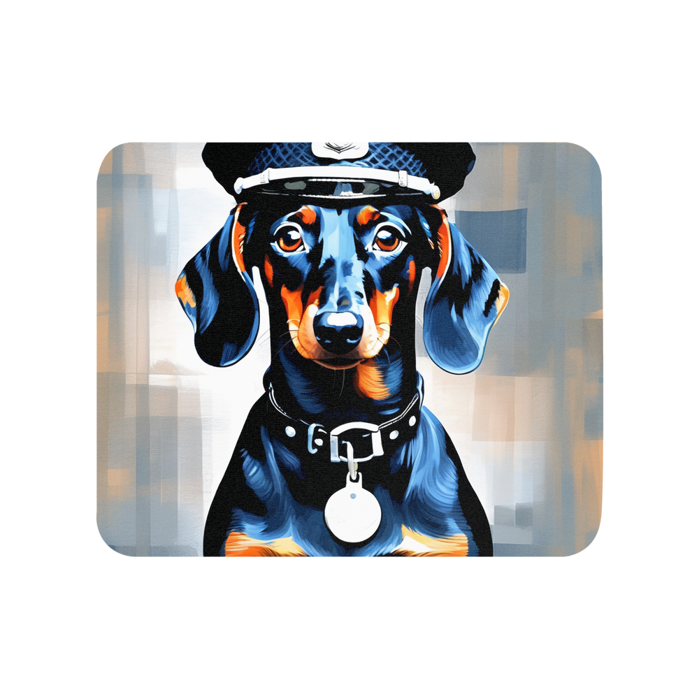PugMug Custom Black Dachshund Mouse Pad