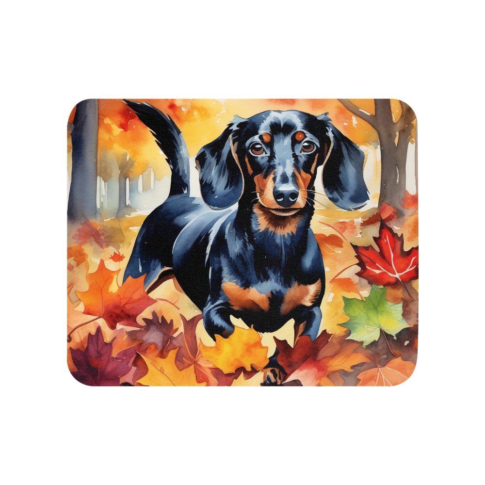 PugMug Custom Black Dachshund Mouse Pad