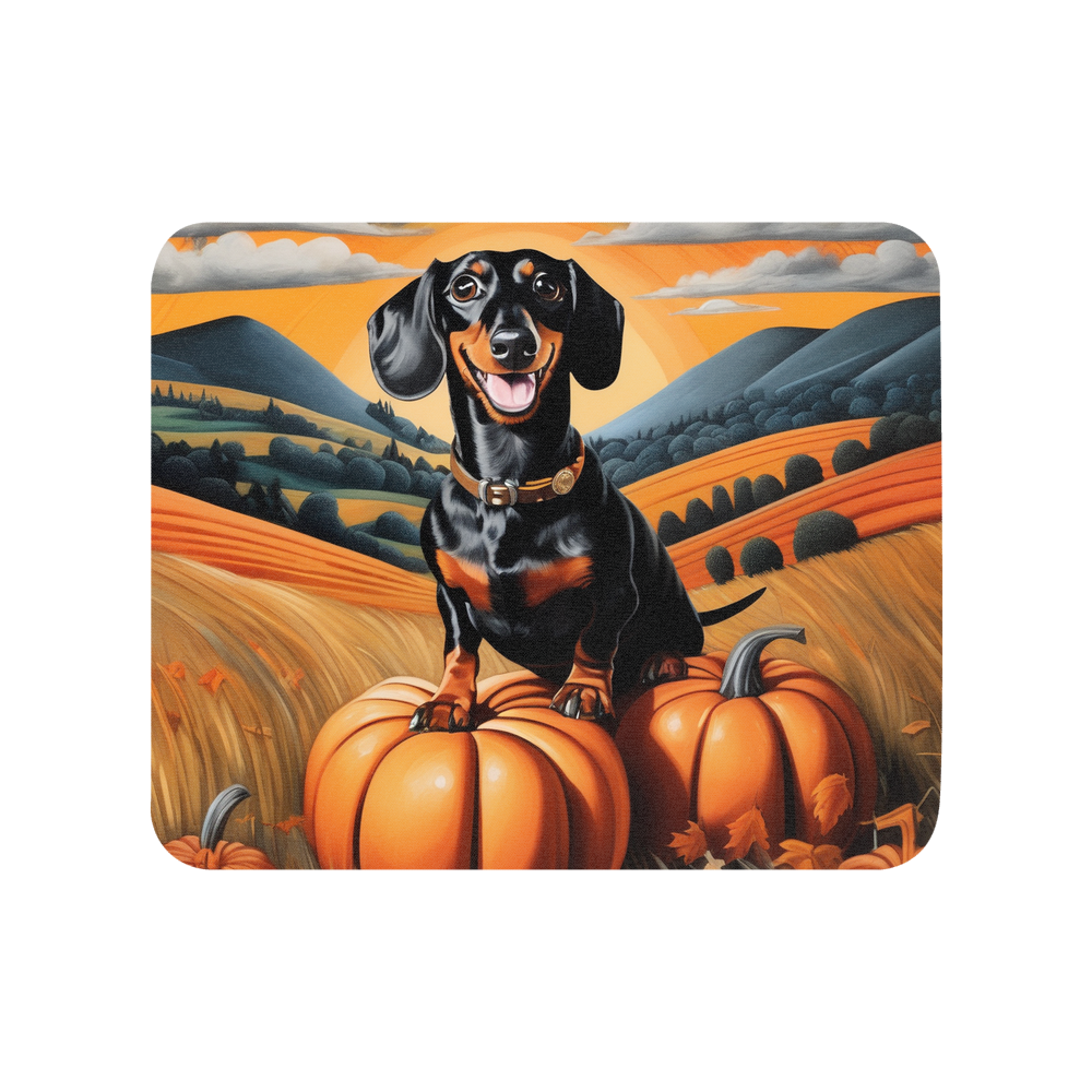 PugMug Custom Black Dachshund Mouse Pad