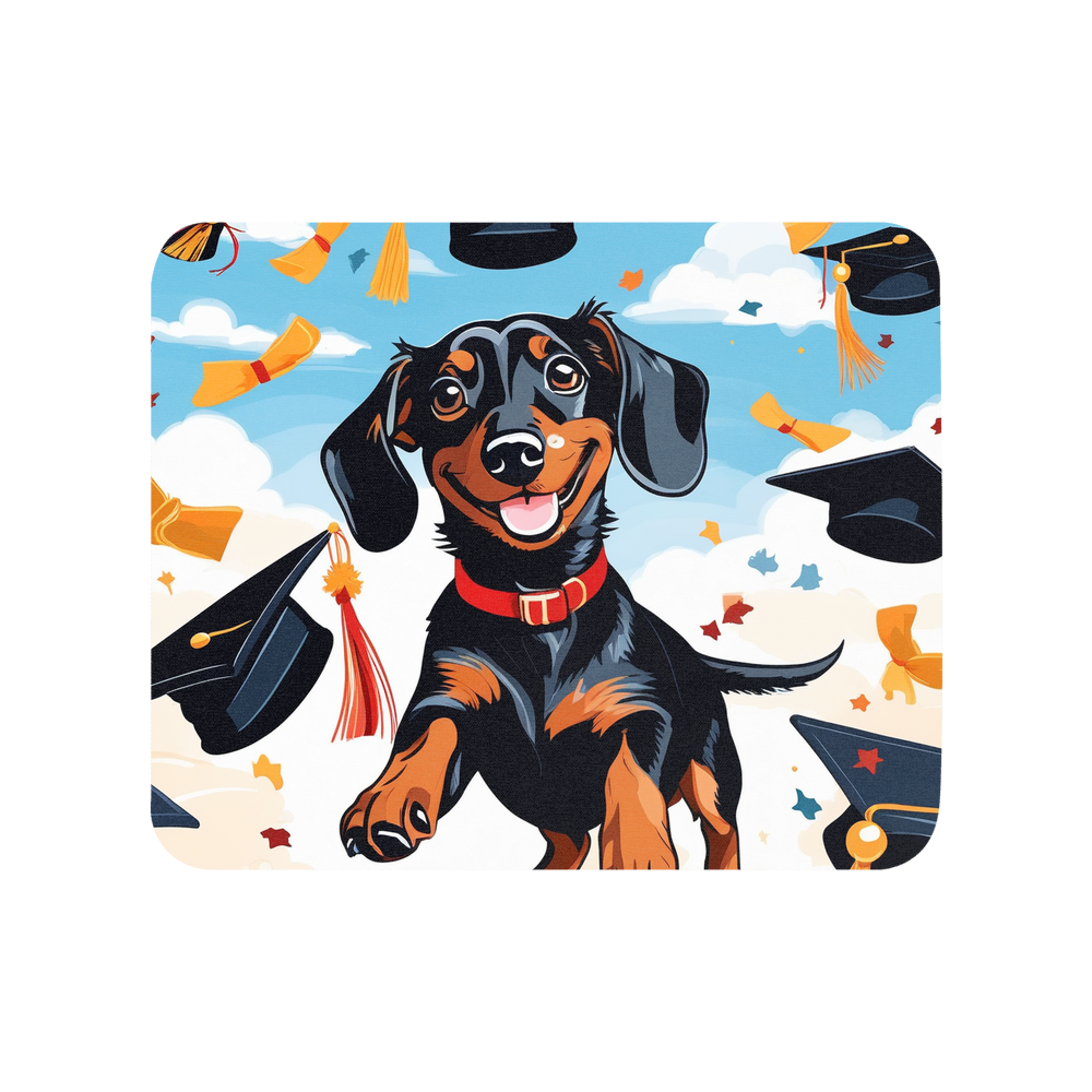 PugMug Custom Black Dachshund Mouse Pad
