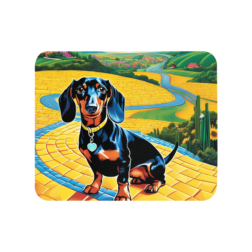 PugMug Custom Black Dachshund Mouse Pad