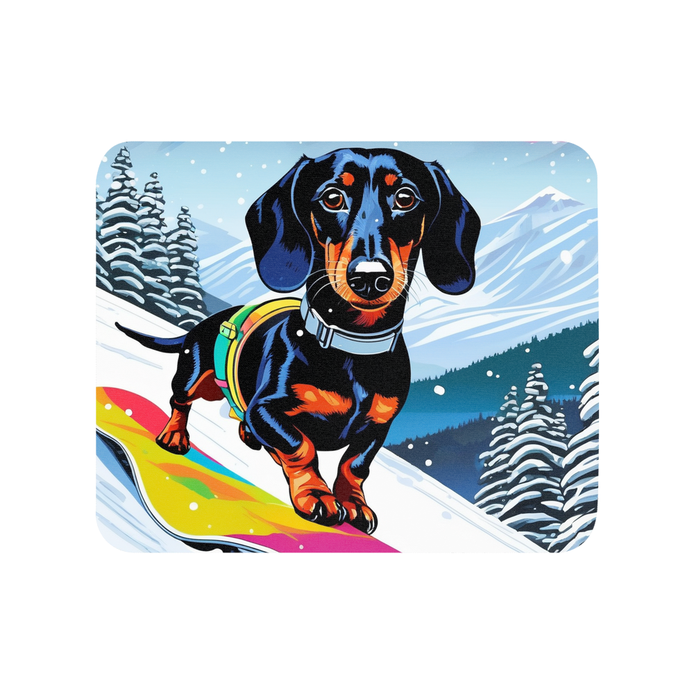 PugMug Custom Black Dachshund Mouse Pad