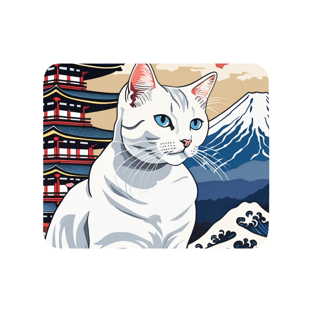 PugMug Custom White Companion Cat Mouse Pad