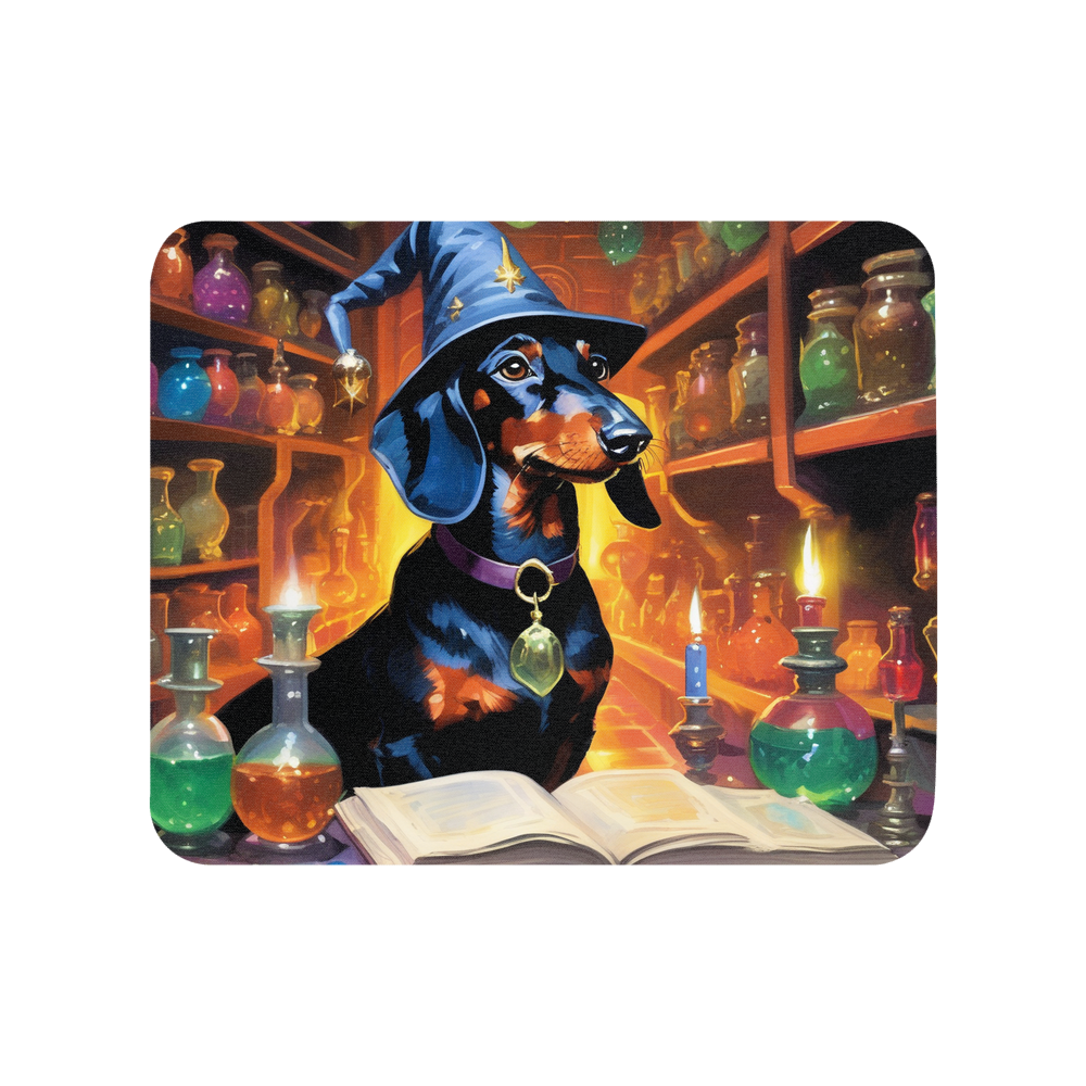 PugMug Custom Black Dachshund Mouse Pad