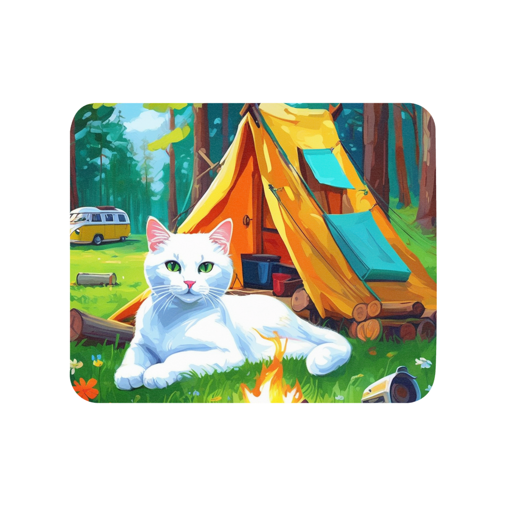 PugMug Custom White Companion Cat Mouse Pad