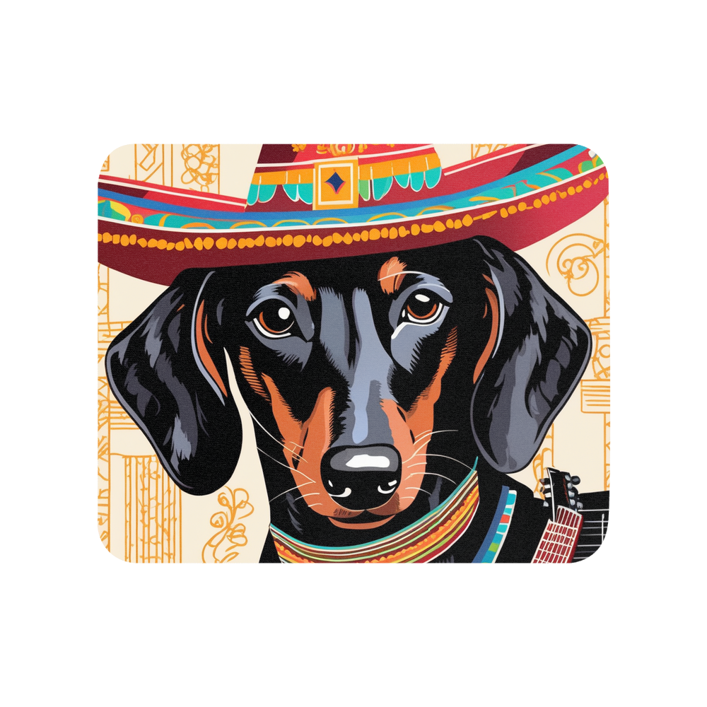 PugMug Custom Black Dachshund Mouse Pad