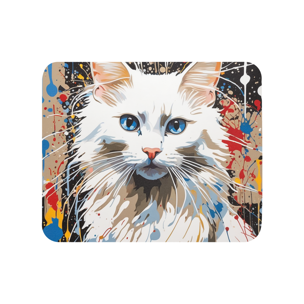 PugMug Custom White Ragdoll Cat Mouse Pad