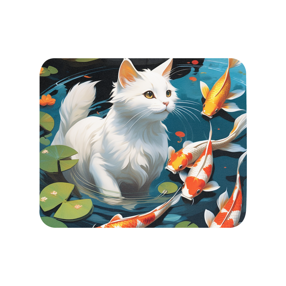 PugMug Custom White Companion Cat Mouse Pad