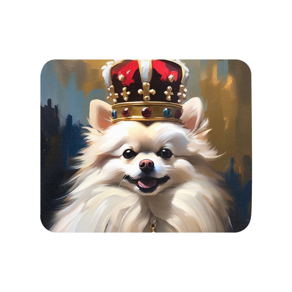 PugMug Custom White Pomeranian Mouse Pad