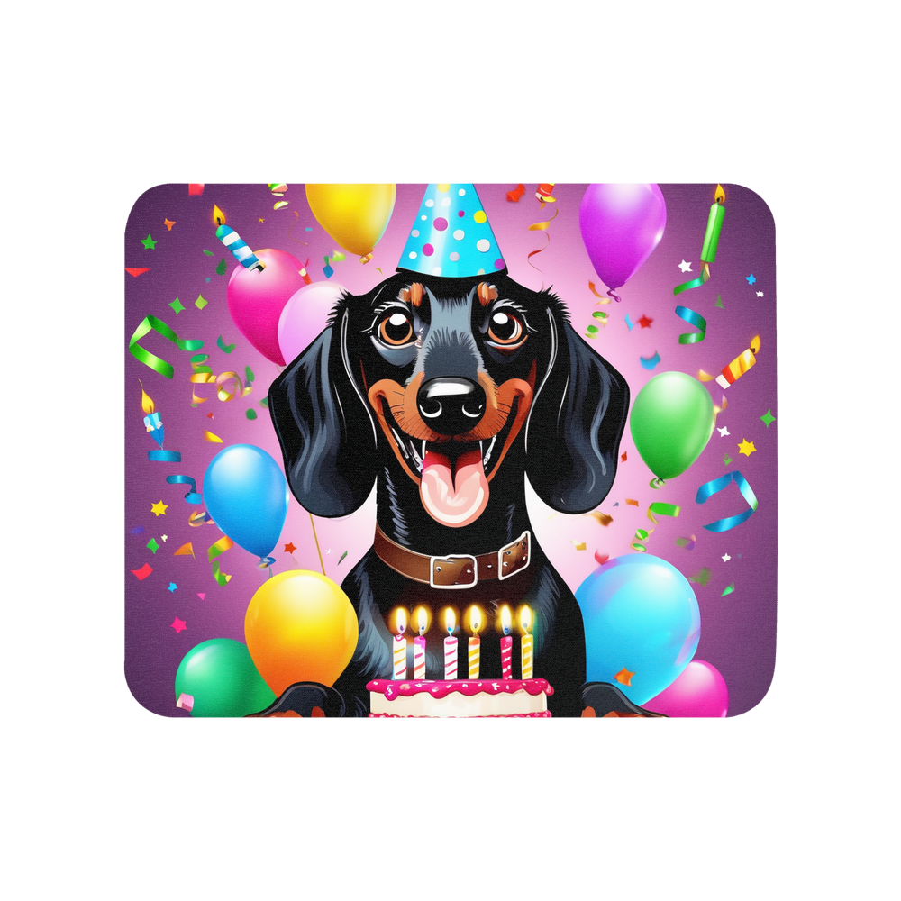 PugMug Custom Black Dachshund Mouse Pad