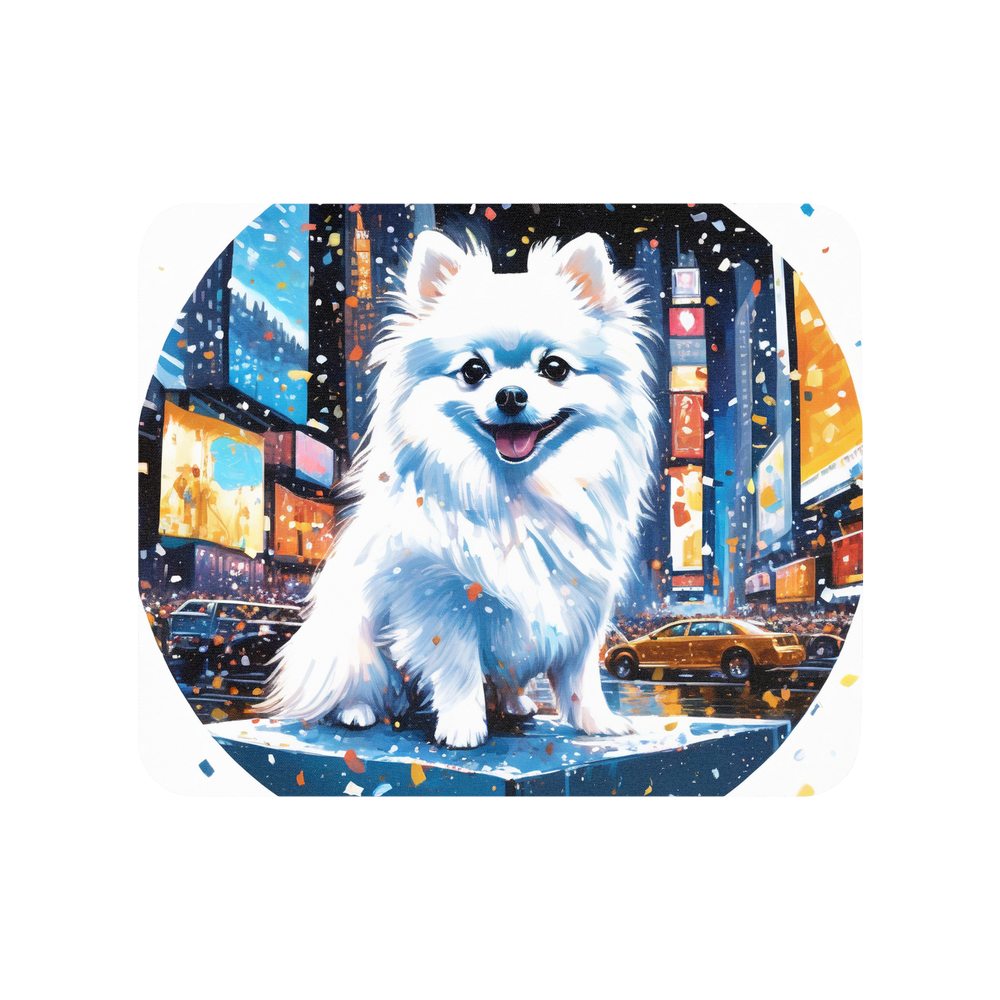 PugMug Custom White Pomeranian Mouse Pad