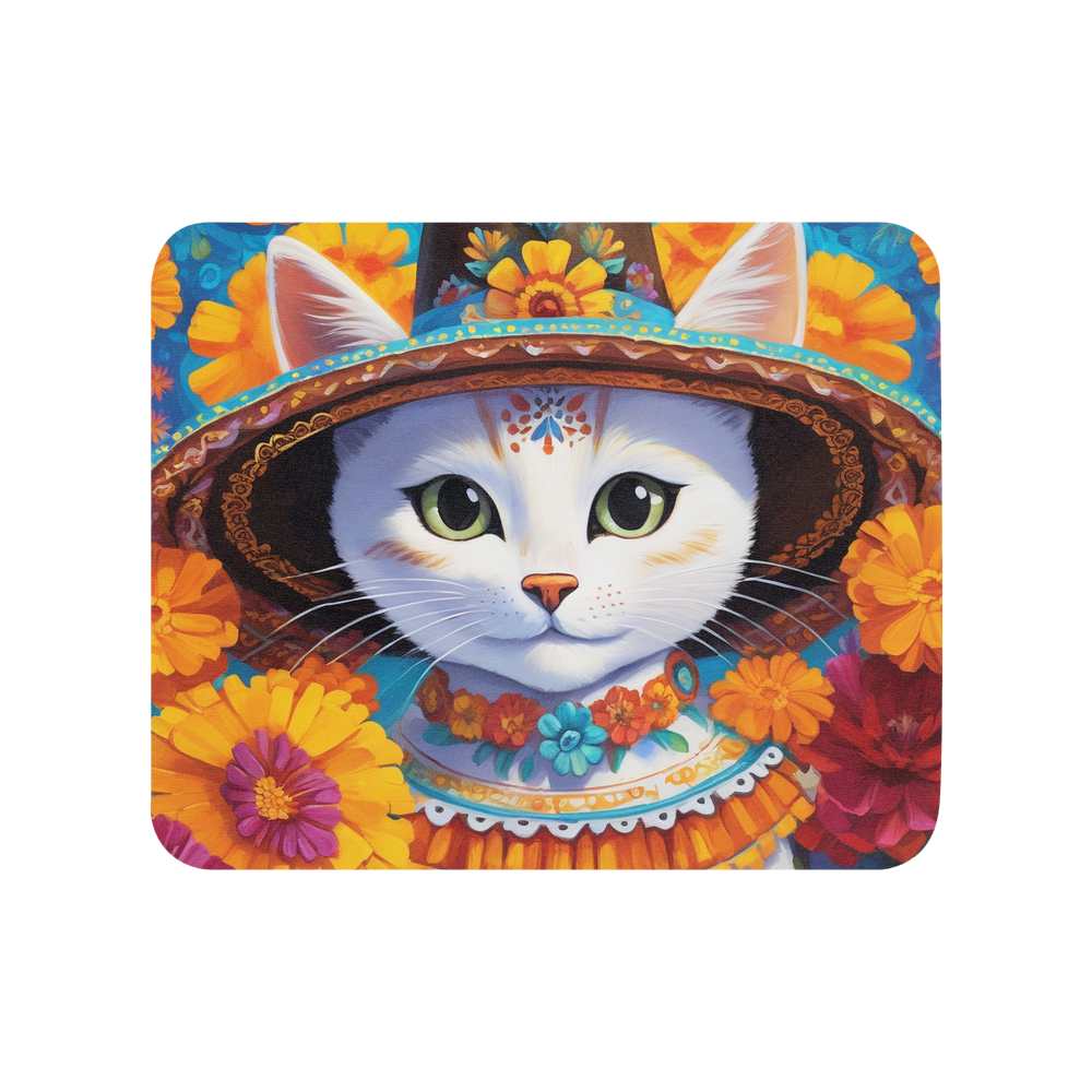 PugMug Custom White Companion Cat Mouse Pad