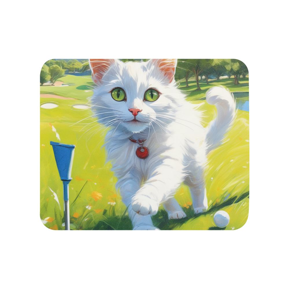 PugMug Custom White Companion Cat Mouse Pad