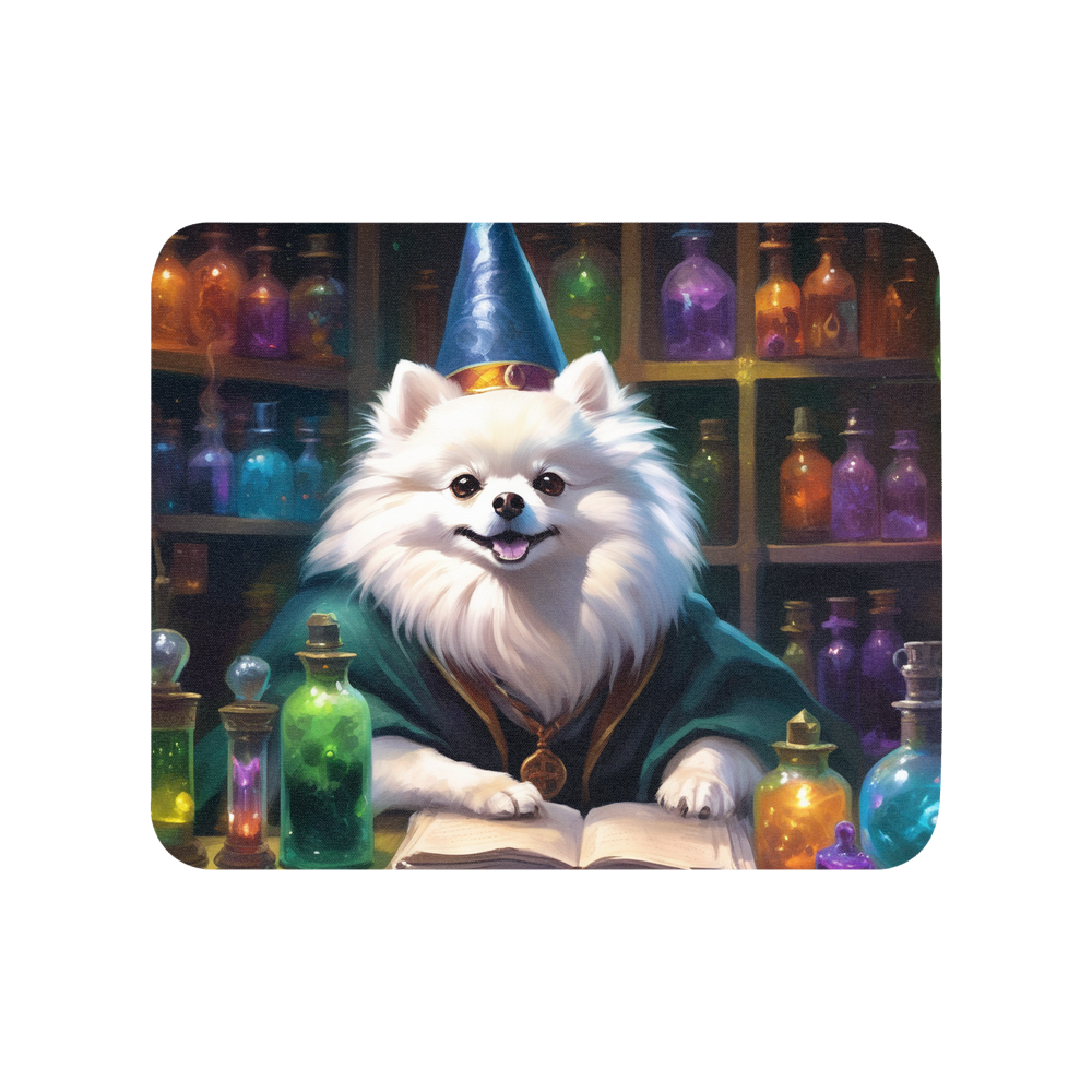 PugMug Custom White Pomeranian Mouse Pad