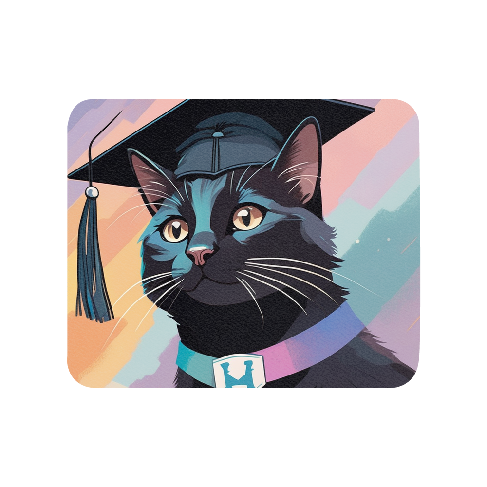 PugMug Custom Black Companion Cat Mouse Pad