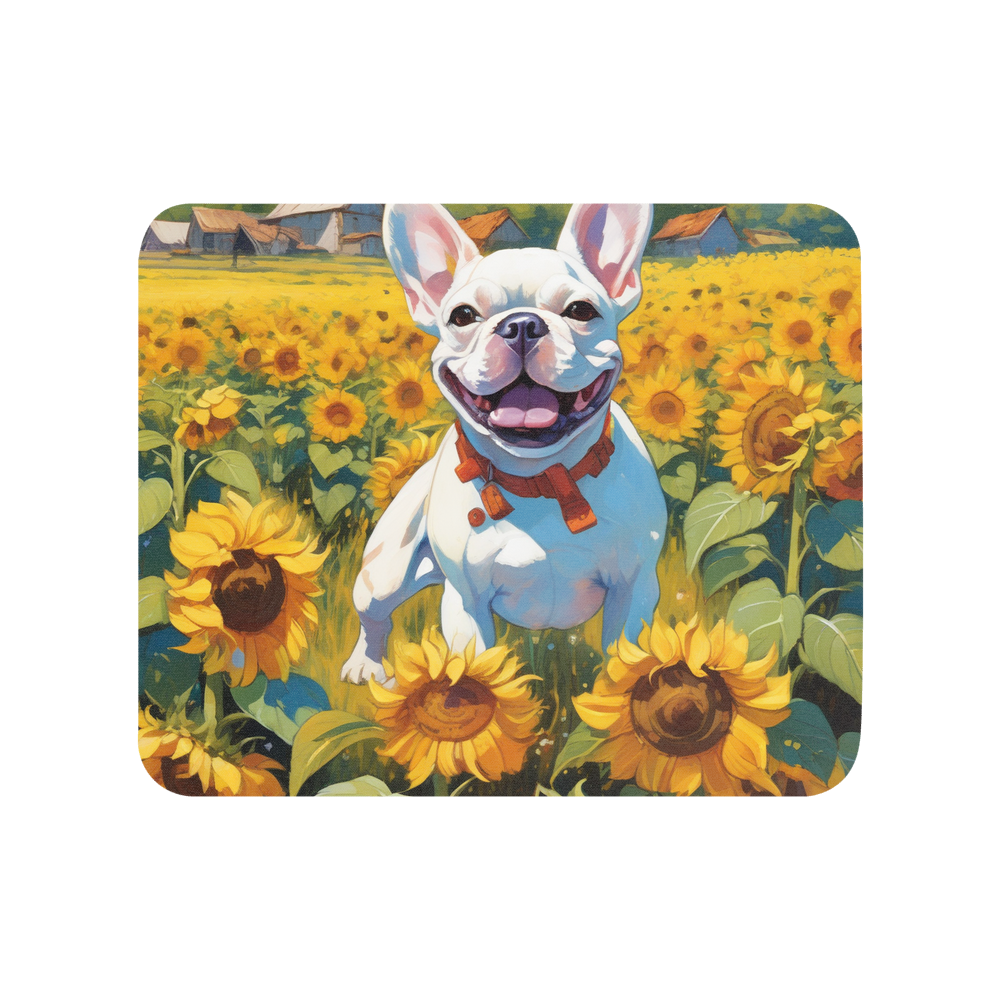 PugMug Custom White French Bulldog Mouse Pad