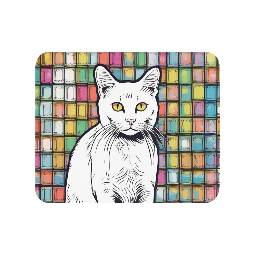 PugMug Custom White Companion Cat Mouse Pad