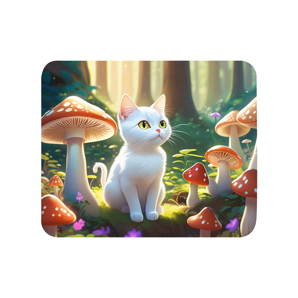 PugMug Custom White Companion Cat Mouse Pad