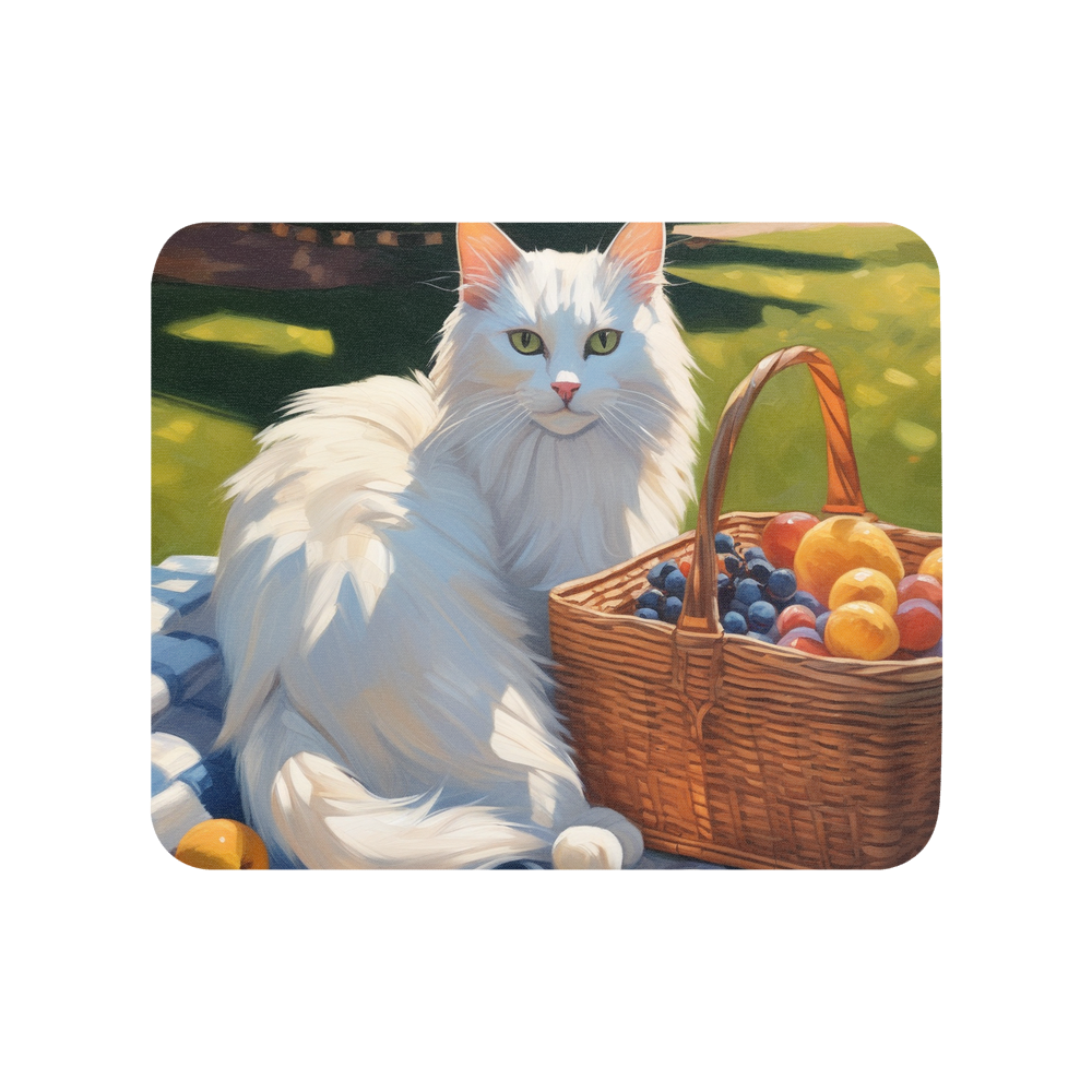 PugMug Custom White Companion Cat Mouse Pad