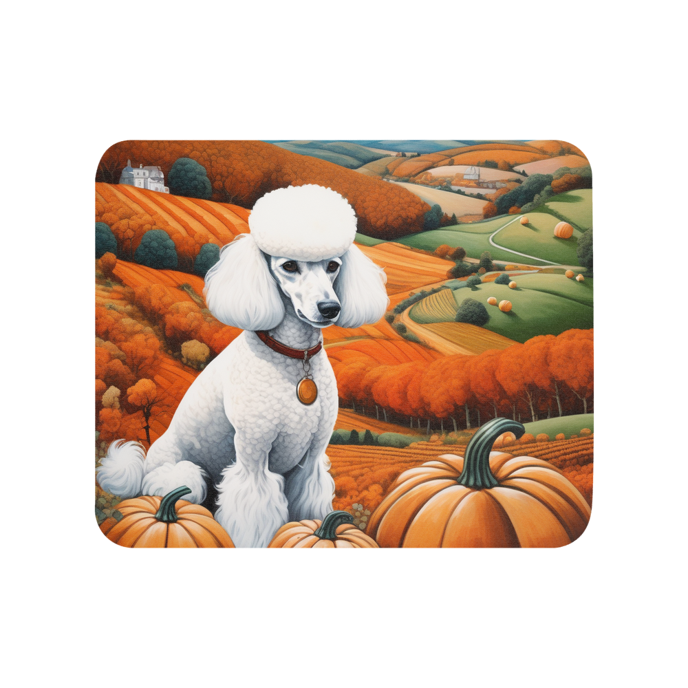 PugMug Custom White Poodle Mouse Pad