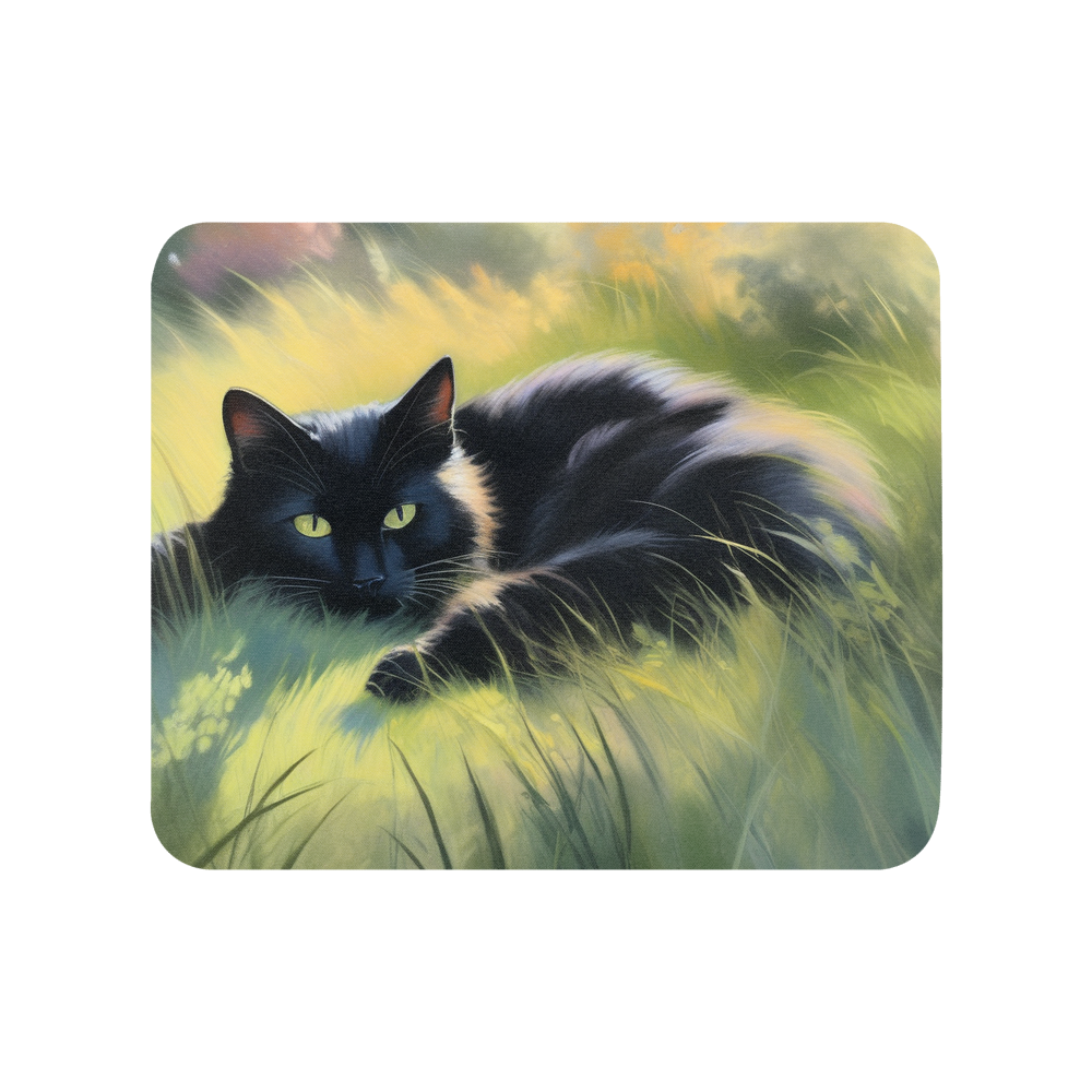 PugMug Custom Black Companion Cat Mouse Pad