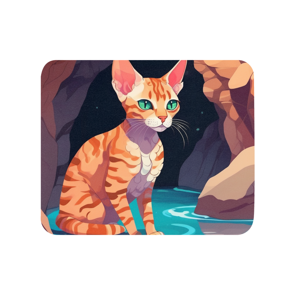 PugMug Custom Tabby Devon Rex Cat Mouse Pad