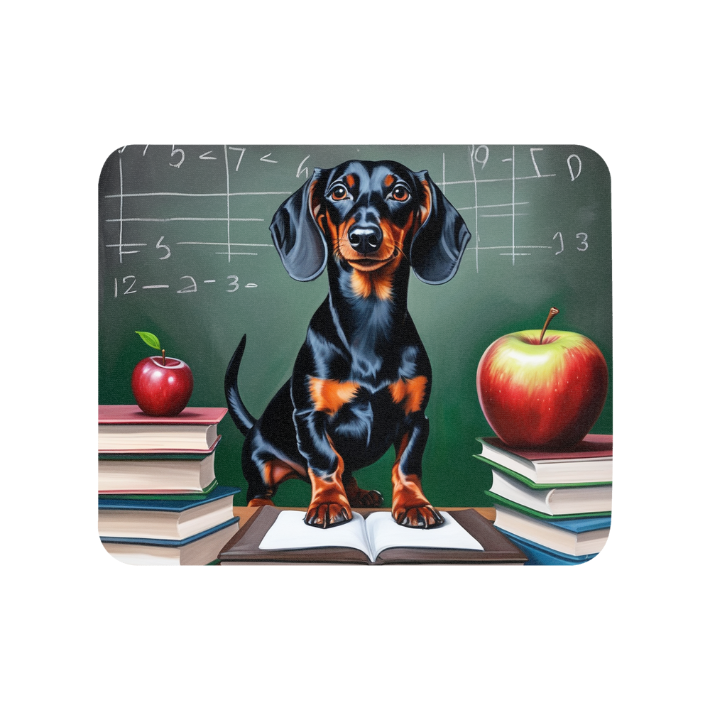 PugMug Custom Black Dachshund Mouse Pad