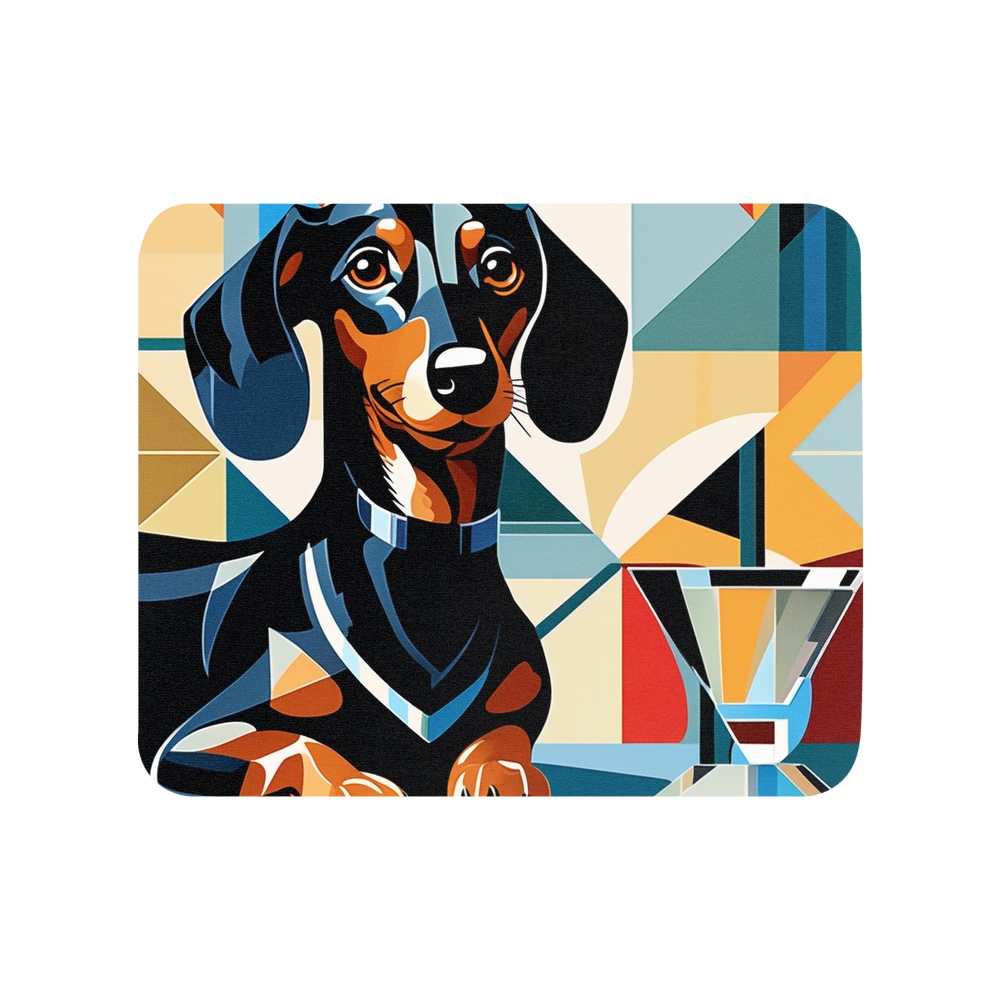 PugMug Custom Black Dachshund Mouse Pad