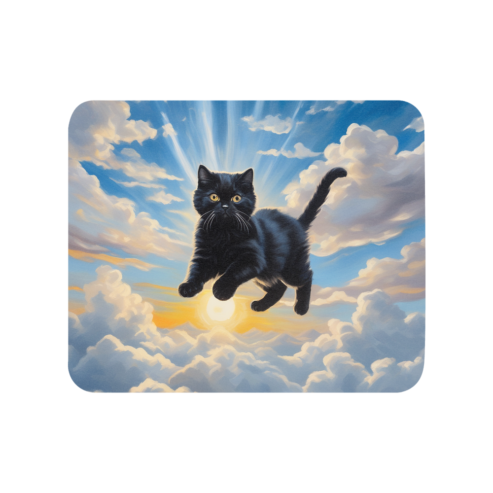 PugMug Custom Black Scottish Fold Cat Mouse Pad