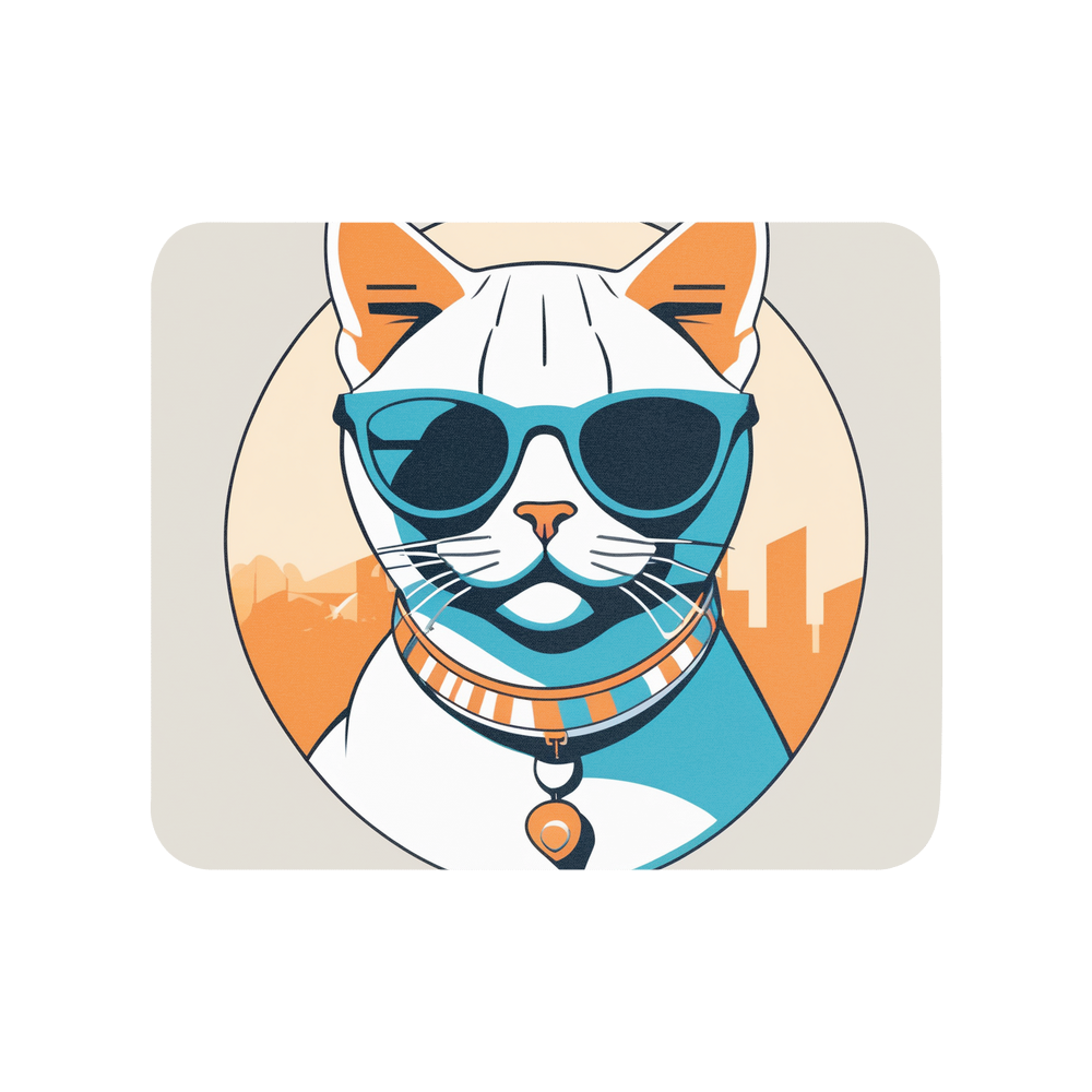 PugMug Custom White American Shorthair Cat Mouse Pad