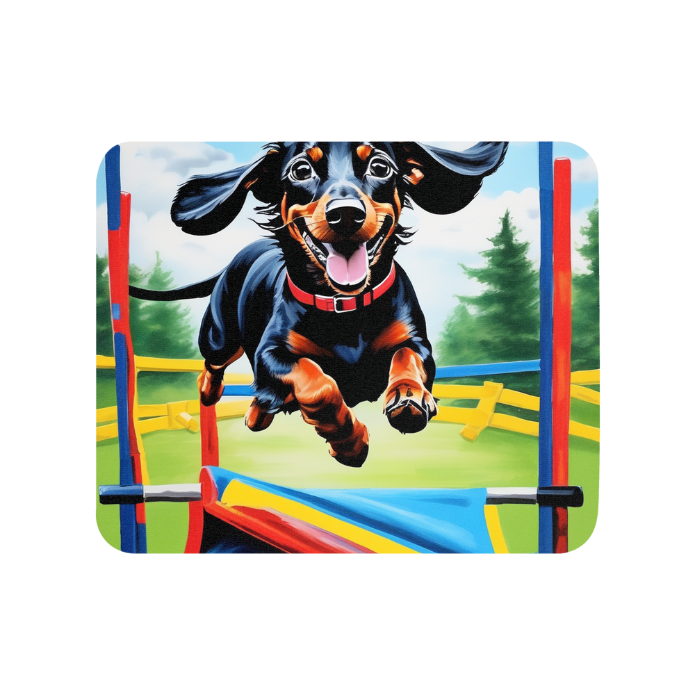 PugMug Custom Black Dachshund Mouse Pad