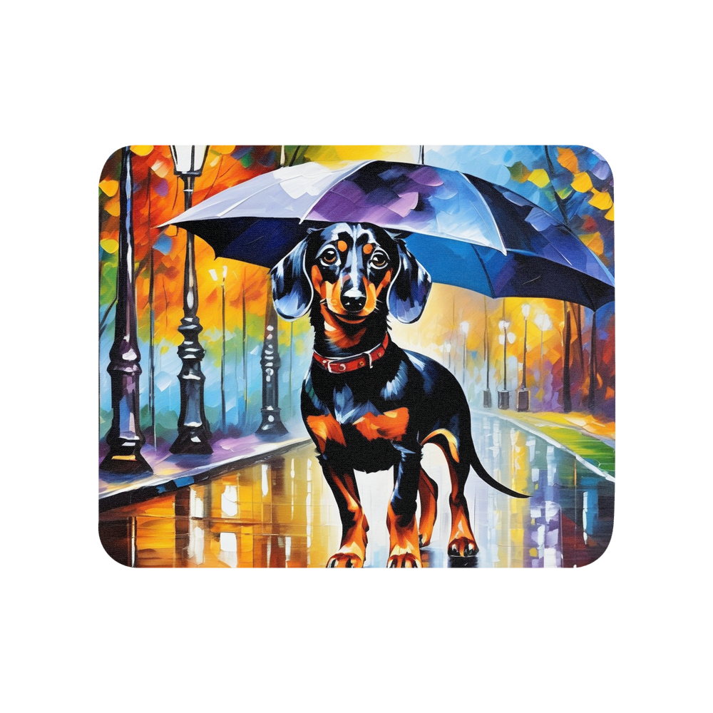 PugMug Custom Black Dachshund Mouse Pad