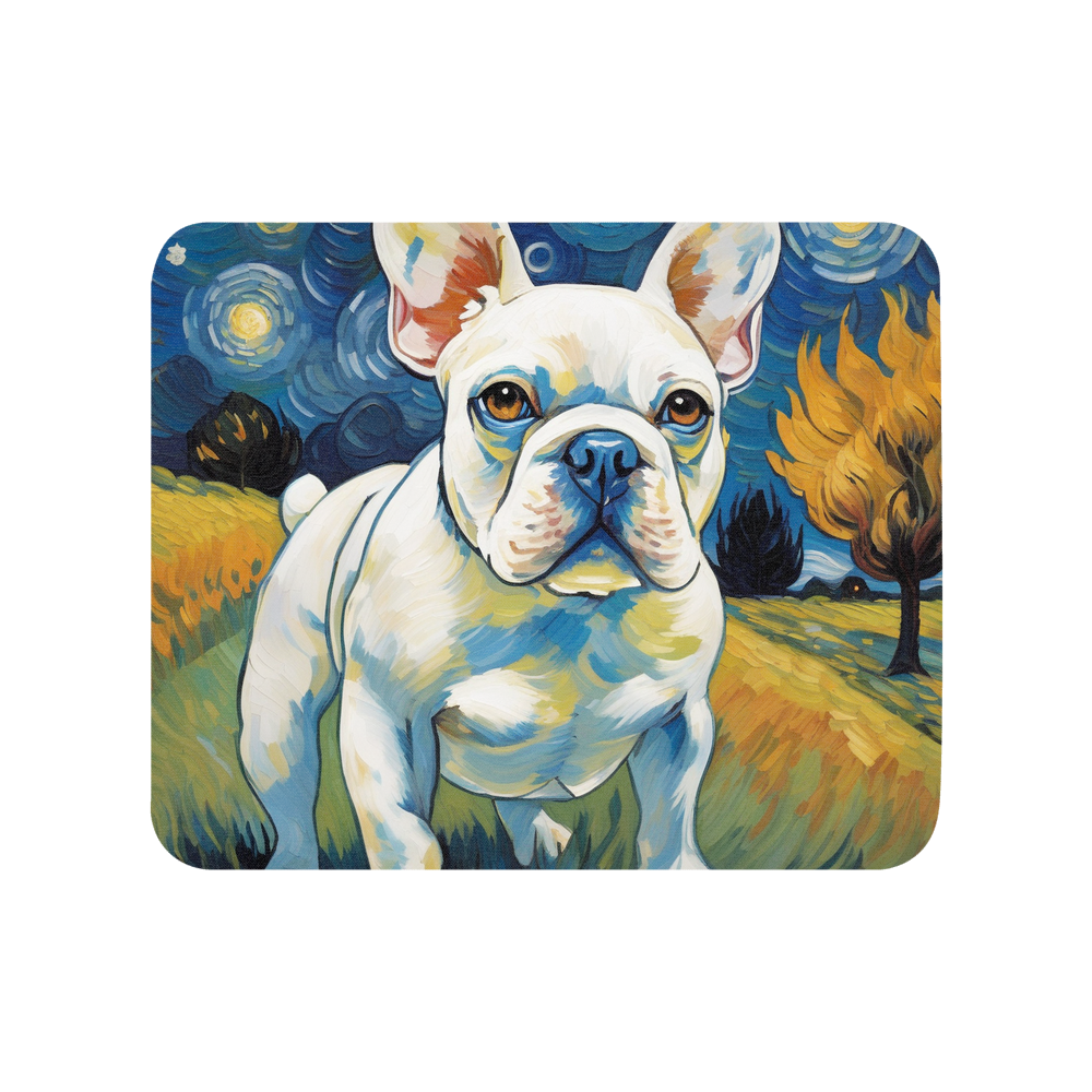 PugMug Custom White French Bulldog Mouse Pad