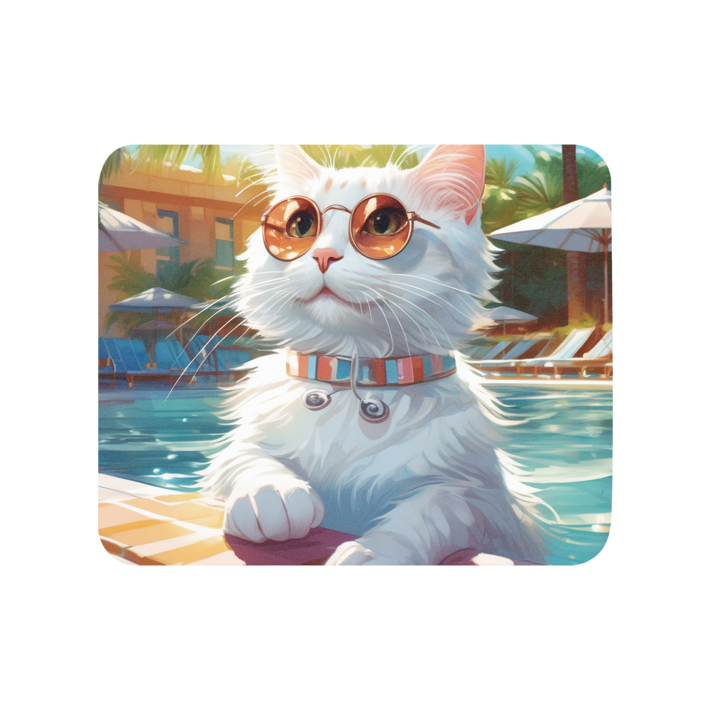 PugMug Custom White Companion Cat Mouse Pad