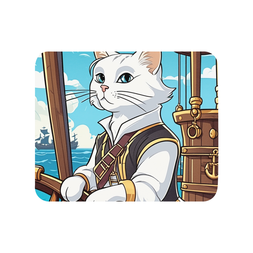 PugMug Custom White Companion Cat Mouse Pad