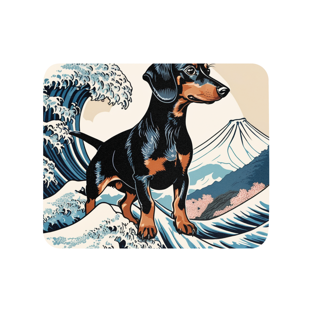 PugMug Custom Black Dachshund Mouse Pad