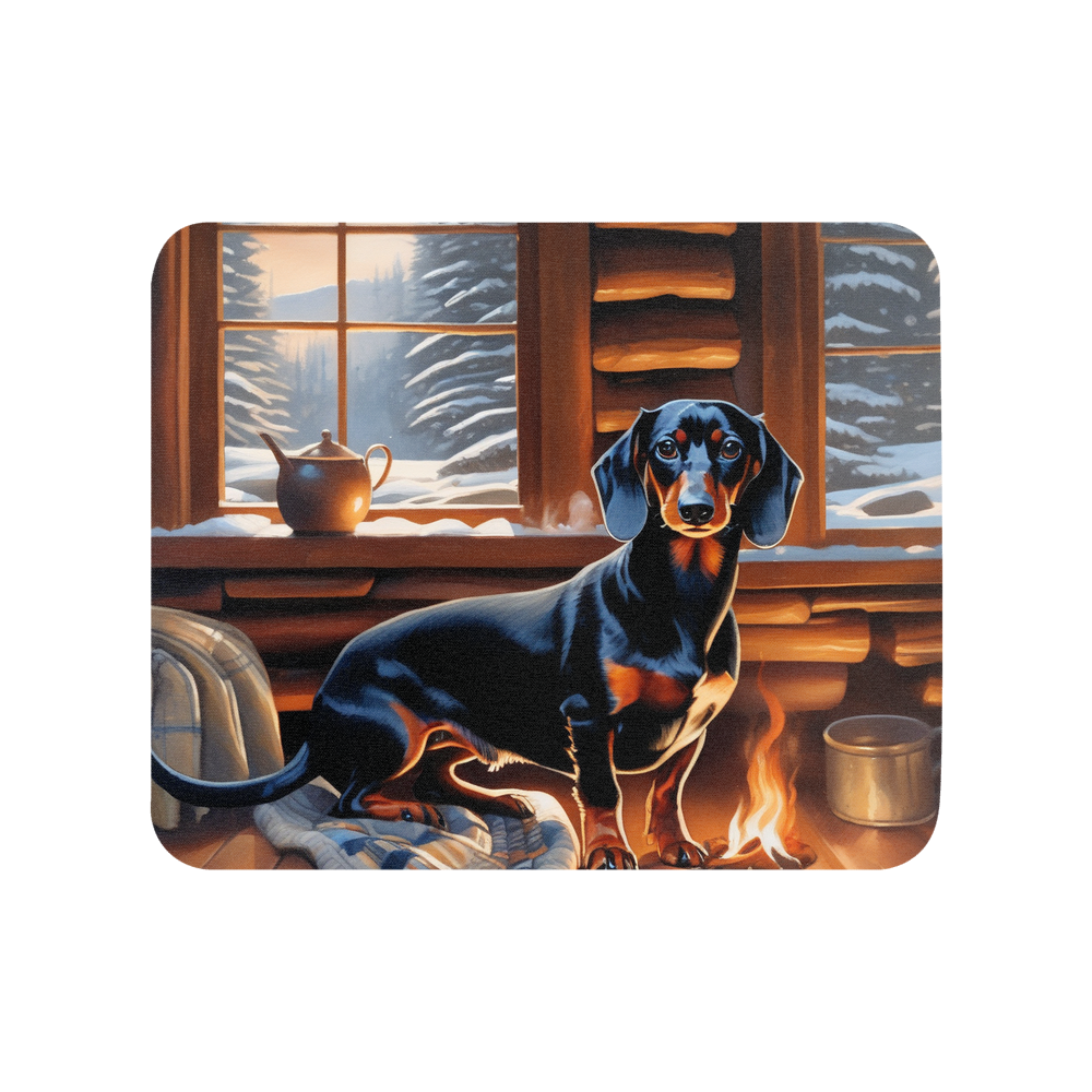 PugMug Custom Black Dachshund Mouse Pad