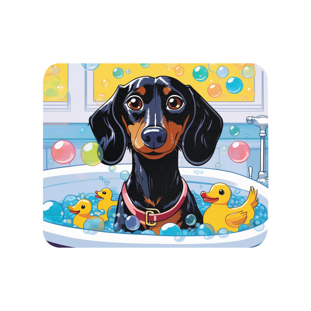 PugMug Custom Black Dachshund Mouse Pad